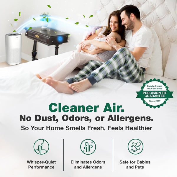 Think Crucial Replacement HEPA filter Compatible with Clorox Ultra Air Purifier Model 11060, XL Rooms up to 2,220 sq ft, Part # 12060, High-Efficiency Advanced Filtration Air Purification (2-Pack)