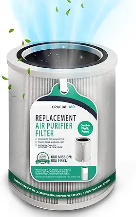 Think Crucial Replacement HEPA filter Compatible with Clorox Ultra Air Purifier Model 11060, XL Rooms up to 2,220 sq ft, Part # 12060, High-Efficiency Advanced Filtration Air Purification (2-Pack)
