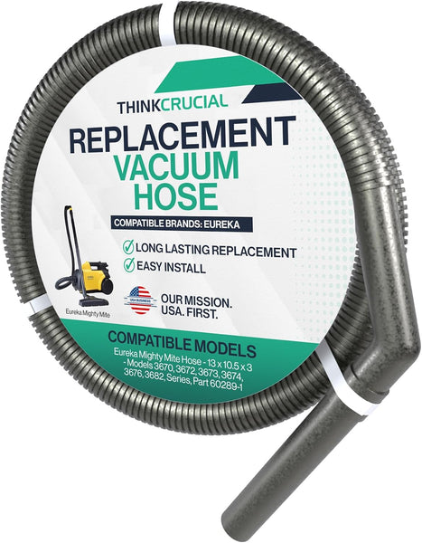 Think Crucial Replacement - Vacuum Cleaner Hose Part Compatible With Eureka Mighty Mite Hose - 13 x 10.5 x 3 - Vacuum Tube Hose Fits Models 3670 3672 3673 3674 3676 3682 Series, Part 60289-1 (1 Pack)