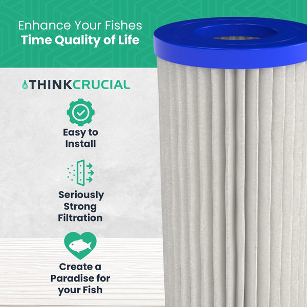 Think Crucial Replacement Micron Cartridge Filter compatible with Marineland PA0140 (1 pack)