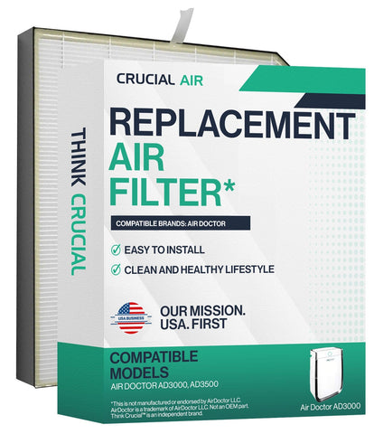 Air Purifier Filter Replacement – Compatible with Air Doctor Models AD3000 and AD3500 – Includes Efficient Air Filter Replacement for Home and Office - Third Party - Product (1-Pack)