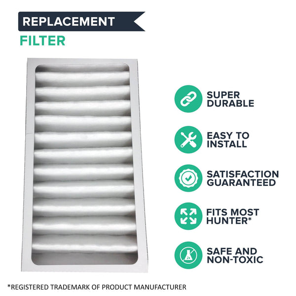 Replacement Air Purifier Filter Compatible with Hunter® Brand Filter Part # 30963, Models 30709, 30710, 30711, 30714, 30721, 30752, 30760