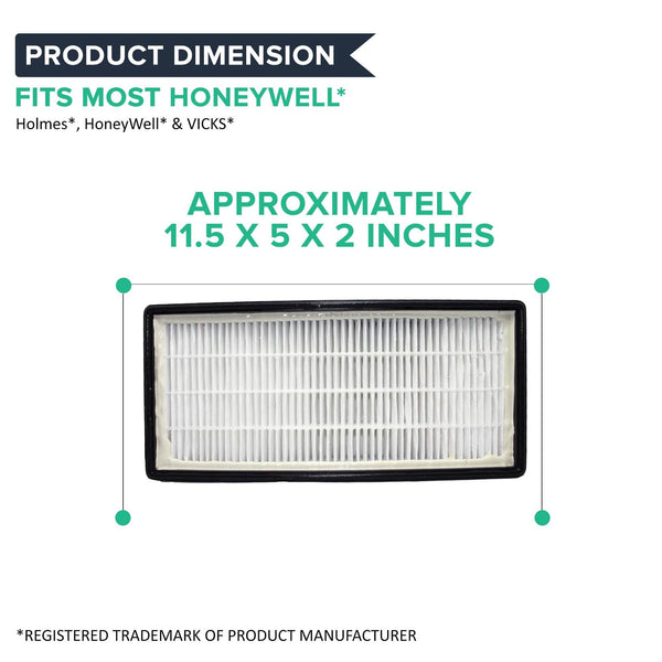 Crucial Air Filter Replacement Parts Compatible With Honeywell Part # 16200, 16216, HRC1, HRF-C1, HAPF30 - Fits Honeywell HHT-011 Air Purifier HEPA Style Filter Fits Models HHT-011, HHT-080 (1 Pack)