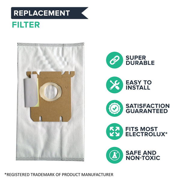 48pk Replacement Cloth Bags, Fits Electrolux Style S & Eureka Style OX, Compatible with Part 61230, 61230A, 61230B & 61230C