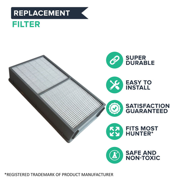 Replacement Air Purifier Filter Compatible with Hunter Brand Filter Part 30962 Models 30729 30730 30763 36730