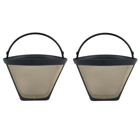 Crucial Coffee Cone Filter Replacement Part # DDC-2600, DCC-750, DCC-1100, DCC-1200 and DCC-2200- Compatible with Cuisinart GTF Gold Tone Coffee Filter - Ideal For Better Lifestyle, Home (2 Pack)