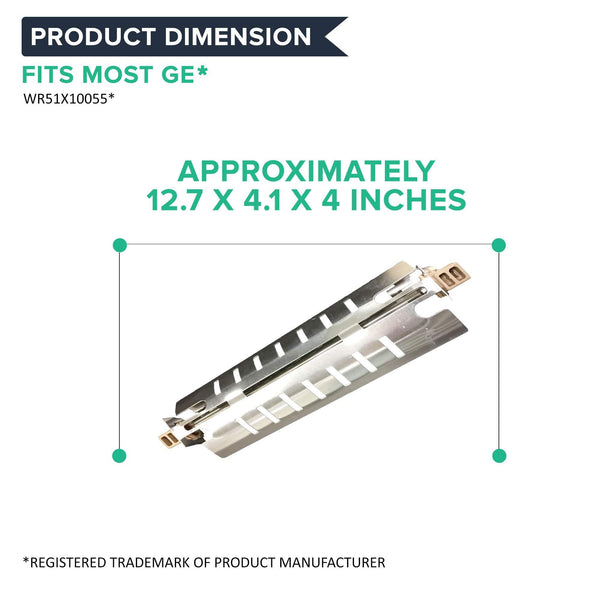 Replacement WR51X10055 Defrost Heater & Assembly 12 in, 725 Watts, Fits GE, Kenmore & RCA Refrigerators