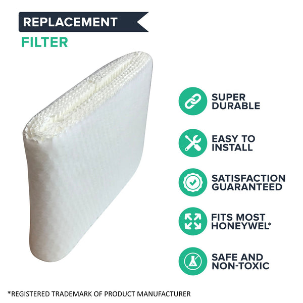 Crucial Air Humidifier WIck Filter Replacement - Compatible With Honeywell Air Filters Part # HAC-504AW, HAC-504 - Models HCM-300T, HCM-305T, HCM-310T, HCM-315T, HCM-350 - Bulk (3 Pack)