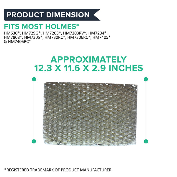 Crucial Air Filter Replacement HWF100 Parts Compatible With Holmes Part # HWF-100 - Fits HM7204, HM7305, HM7305RC, HM7306, HM6000, HM6000RC, HM6600, HM6005HD, HM729, HM4600, HM4600HD, HM630