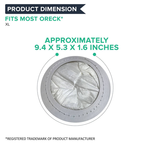 Crucial Vacuum Replacement Paper Vac Bags Part # PKIM765, 61963 - Compatible With Oreck Models IM76, IM88, IM90, IM98 - XL Ironman Vacuum Bags - Fit Kenmore, Sears Dynomite Celoc Canister