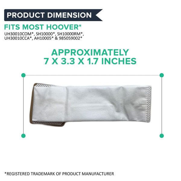 Replacement I Vacuum Bags, Fits Hoover, Compatible with Part AH10005