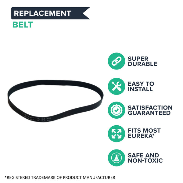 4pk Replacement Style R Vacuum Drive Belts, Fits Eureka, Compatible with Part 67110 & 61110