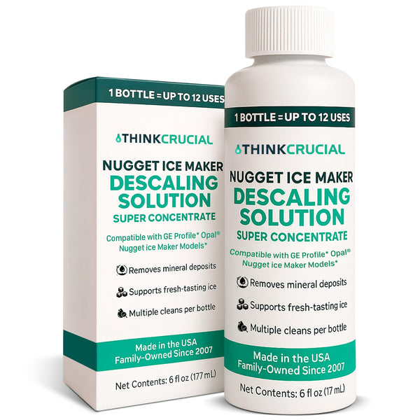 Think Crucial Up to 15 cleans SUPER Concentrate for GE Profile Opal® Ice Maker Descaler – 6 oz - Clean Mode Ready – Unscented, Hot-Water Mix – Multiple Uses per Bottle