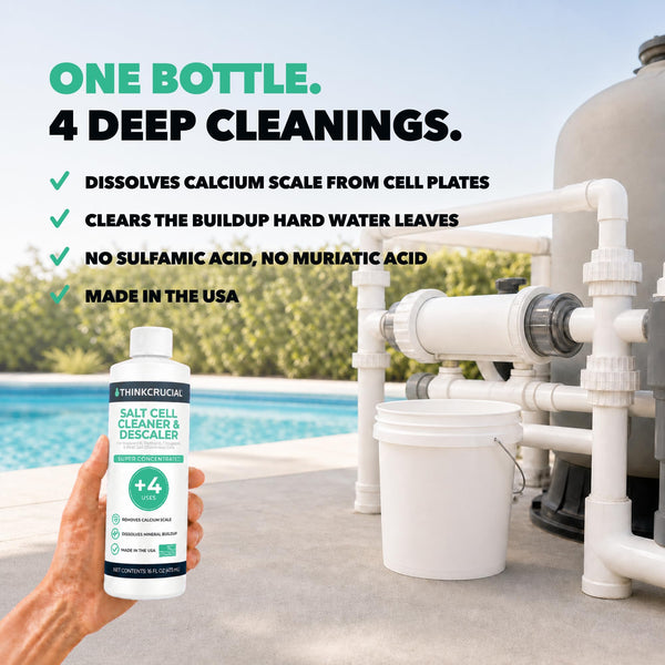 Think Crucial Salt Cell Cleaner for Saltwater Pools