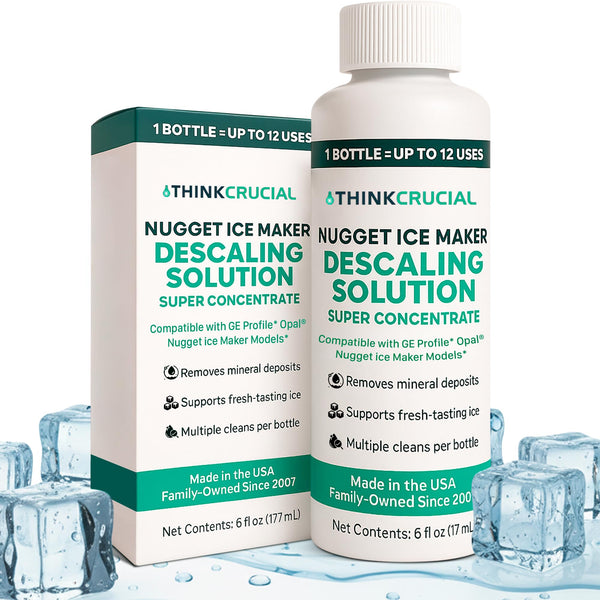 Think Crucial Up to 15 cleans SUPER Concentrate for GE Profile Opal® Ice Maker Descaler – 6 oz - Clean Mode Ready – Unscented, Hot-Water Mix – Multiple Uses per Bottle