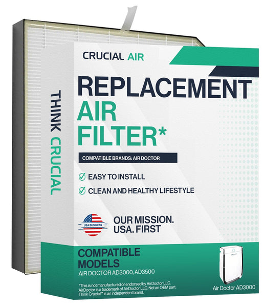 Think Crucial Air Purifier Replacement Carbon Filter Compatible with AirDoctor Models AD3000 / AD3500 – Third-Party Product, Easy Installation (1-Pack Carbon Filter Only)