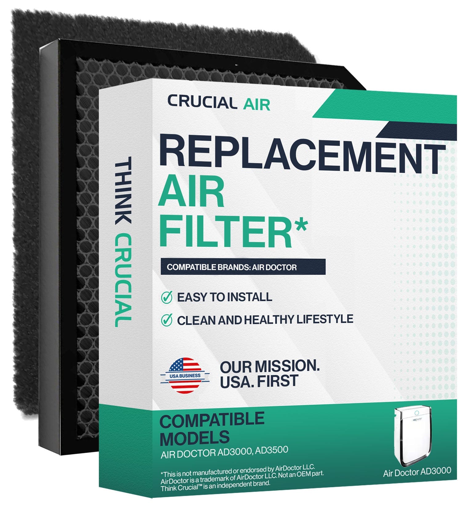 Think Crucial Air Purifier Replacement Premium Filter Compatible