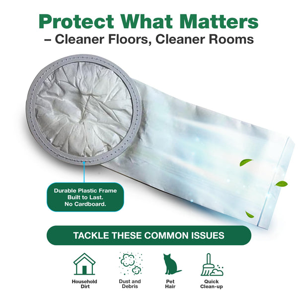 50 High-Efficiency Replacement Vacuum Bags – Compatible with ProTeam Commercial Backpack Vacuums 6QT, Par — image 2