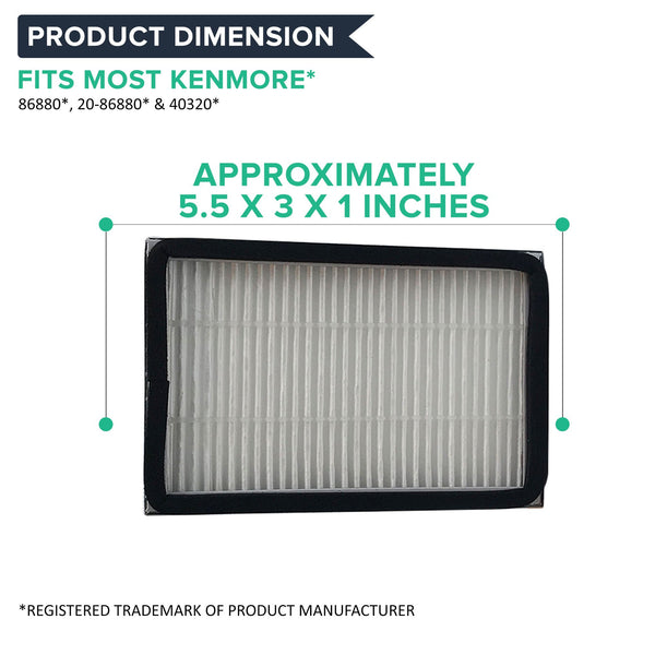Crucial Vacuum Air Filter Replacement Part # 86880, 20-86880 and 40320 - Compatible With Kenmore Vacs - K — image 3