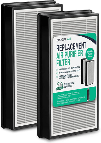 Replacement Air Filter Compatible with Honeywell HFD-120-Q, Holmes Part # 16216, HRC1, HAPF30, HAPF30D – HEPA Filter with Activated Carbon Filter (2 Pack)