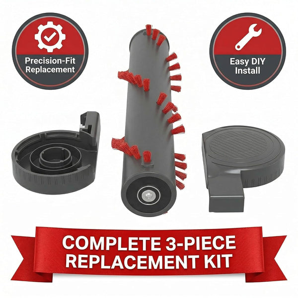 Replacement 1 Vacuum Roller and 2 Right-Side Caps – Compatible with Dyson™ Part # 917391-01, 914123-01 –  — image 5