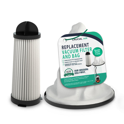 Replacement Vacuum Bag & Filter – Compatible with Hoover Part # 2KE2105000, 2KE2110000 – Fits Hoover Shoulder Vac Pro C2401 & Royal RY4000/RY4001 Backpack Vacuums – by Think Crucial (1 Bag & 1 Filter)