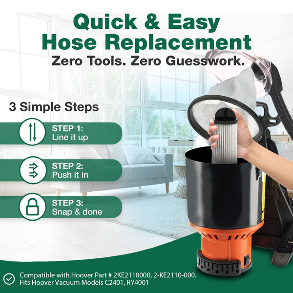 Replacement Vacuum Bag & Filter – Compatible with Hoover Part # 2KE2105000, 2KE2110000 – Fits Hoover Shou — image 7