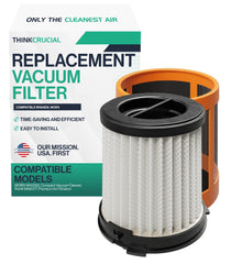 Think Crucial High-Efficiency Replacement Filter Compatible with WORX WX030L Compact Vacuum Cleaner, Part #