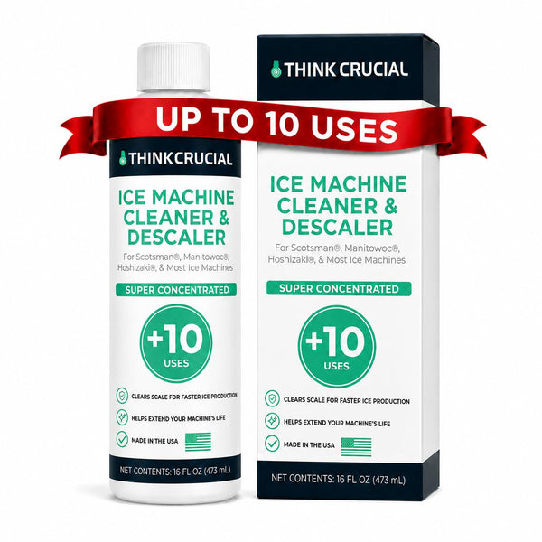 Think Crucial Ice Machine Cleaner & Descaler – THE ICE DOMINATOR – 10 Cleanings – Compatible with Scotsman Ice Machines 