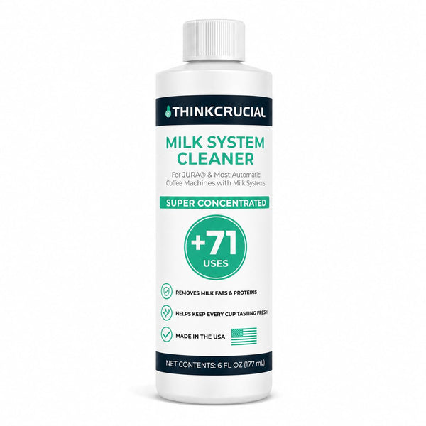 Think Crucial Milk System Cleaner for JURA Coffee Machines – Concentrated Liquid Formula – Up to 71 Uses – Compatible wi