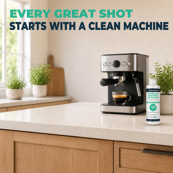 Think Crucial 15-Use Espresso Machine Descaler for Ninja Luxe Café NCCA1000, CFP451, CFP301 — 45% Acid Concentrate — 64%