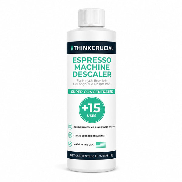 Think Crucial 15-Use Espresso Machine Descaler for Ninja Luxe Café NCCA1000, CFP451, CFP301 — 45% Acid Concentrate — 64%