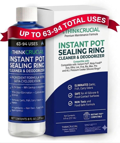 Think Crucial Instant Pot Sealing Ring Cleaner Deodorizer – 63–94 Uses, 98% Savings vs Leading Brands – B