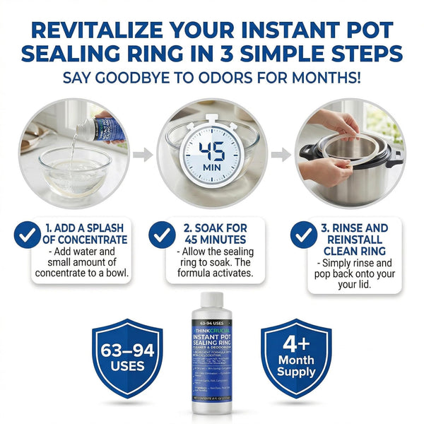 Think Crucial Instant Pot Sealing Ring Cleaner Deodorizer – 63–94 Uses, 98% Savings vs Leading Brands – B — image 4