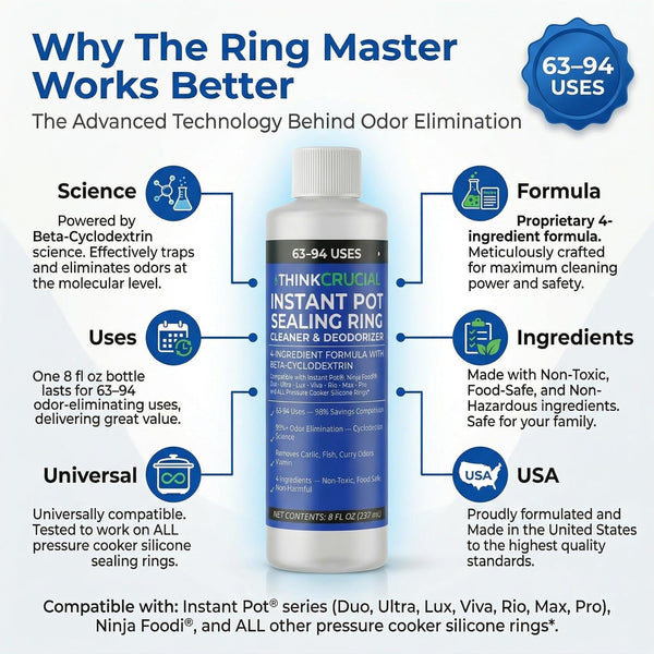 Think Crucial Instant Pot Sealing Ring Cleaner Deodorizer – 63–94 Uses, 98% Savings vs Leading Brands – B — image 7