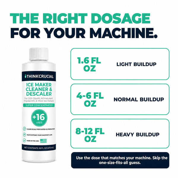 Think Crucial Ice Maker Cleaner for GE Opal, Frigidaire - 16 Uses - 16 oz — image 8