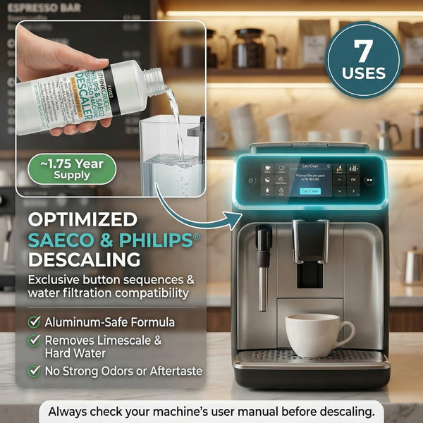 Think Crucial 7-Use Descaler for Philips 3200 4300 5400 LatteGo & Saeco – EP3241 EP4321 EP5441 – 35% Citr — image 5
