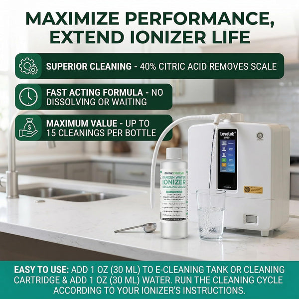 Think Crucial Water Ionizer Descaling Liquid – 40% Citric Acid, 15 Uses – Compatible with Enagic's Ioniza — image 6