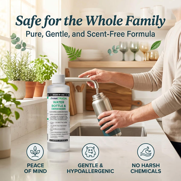 Think Crucial Bottle Blaster - 47-Use Water Bottle Cleaning Concentrate - Made in USA - Compatible with S — image 5