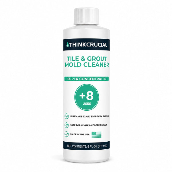 Think Crucial 8-Use Tile, Grout & Caulk Cleaner Concentrate, Bleach Free, Citric Acid, 8 fl oz