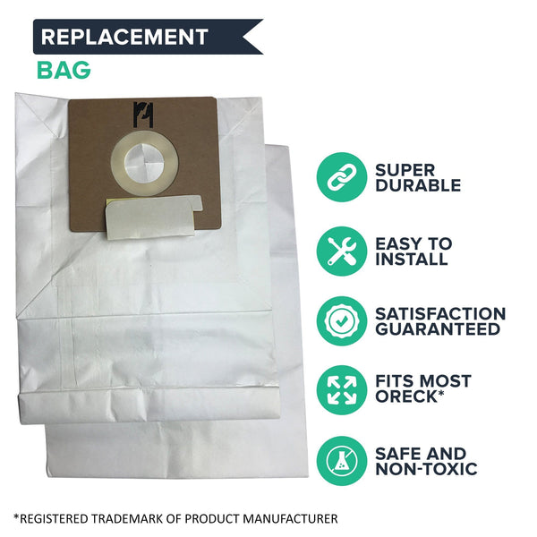 Replacement Bags, Fits Oreck Quest MC1000 Canisters, Compatible with Part PK12MC1000