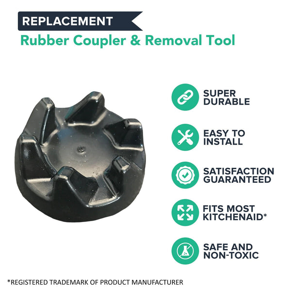 Replacement Blender Rubber Coupler & Removal Tool, Fits KitchenAid, Compatible with Part 9704230