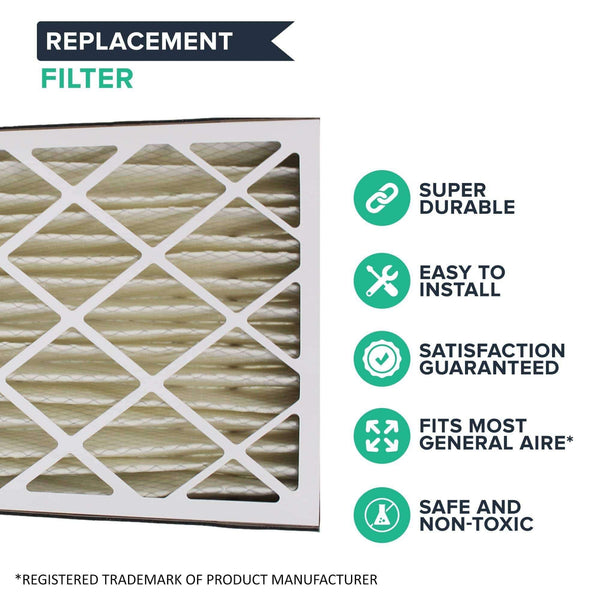 2pk Replacement 20x25x5 MERV-8 Pleated HVAC Filters, Fits GeneralAire