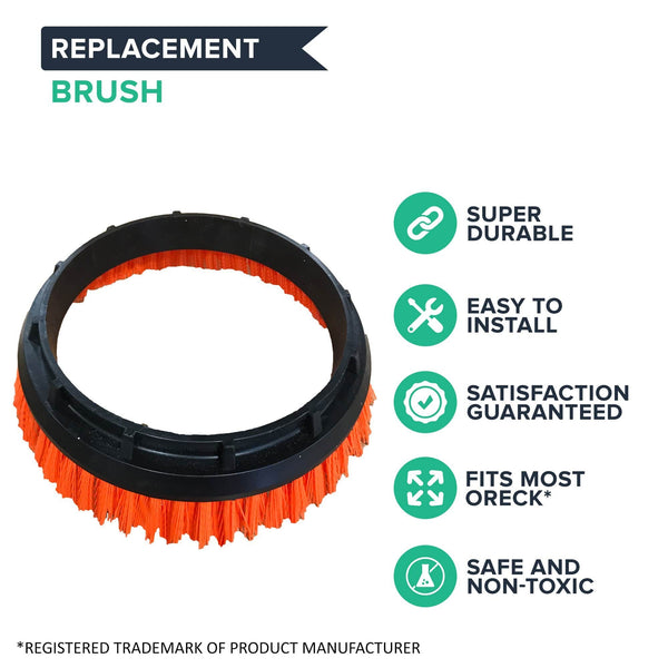 Crimped Polypropylene Scrub Orbiter Brush for Oreck Commercial 550MC ORB550MC Orbiter Floor Machine, 12'' Diameter, 0.028'', Replace Part # 237047