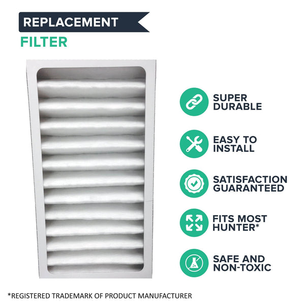 Replacement Air Purifier Filter and Carbon Filters Compatible with Hunter® Brand Filter Part # 30901, 30903, 30907, 30958, 30959, 30963, Models 30710, 30711, 30730