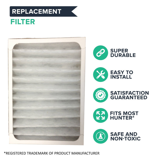 Replacement Air Purifier Filter Compatible with Hunter¨ Brand Filter Part # 30928, Models 30057, 30059, 30067, 30078, 30079, 30097, 30124, 30126