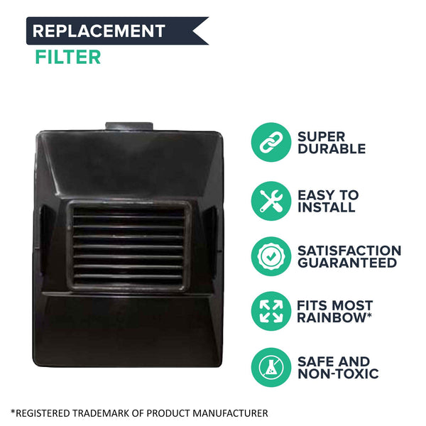 2pk Replacement HEPA Style Filters, Fits Rainbow Rexair E, Compatible Part R10520, R-10520 & R12106B
