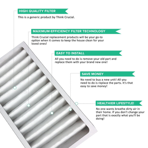 Replacement Air Purifier Filter Compatible with Hunter® Brand Filter Part # 30963, Models 30709, 30710, 30711, 30714, 30721, 30752, 30760