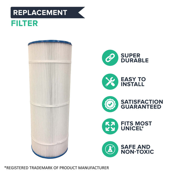 4pk Replacement Pool Filters, Fits Unicel C-8412, CX1200RE, Pro Clean 125 & Clearwater II 125