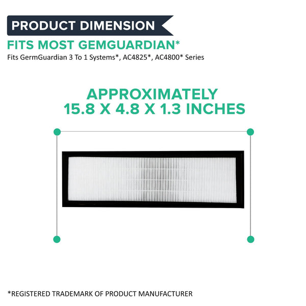 Crucial Air Purifier Replacement - Compatible With GermGuardian Filter Part # FLT4825 - Models AC4300BPTCA AC4900CA AC4825 AC4825DLX AC4850PT CDAP4500BCA, CDAP4500WCA, AP2200CA
